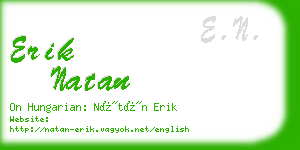 erik natan business card